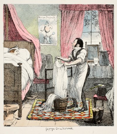 Mr. Lambkin is het zat om de ouderwetse regelmatige praktijk te volgen en plaatst zichzelf onder een discipel van de im door George Cruikshank